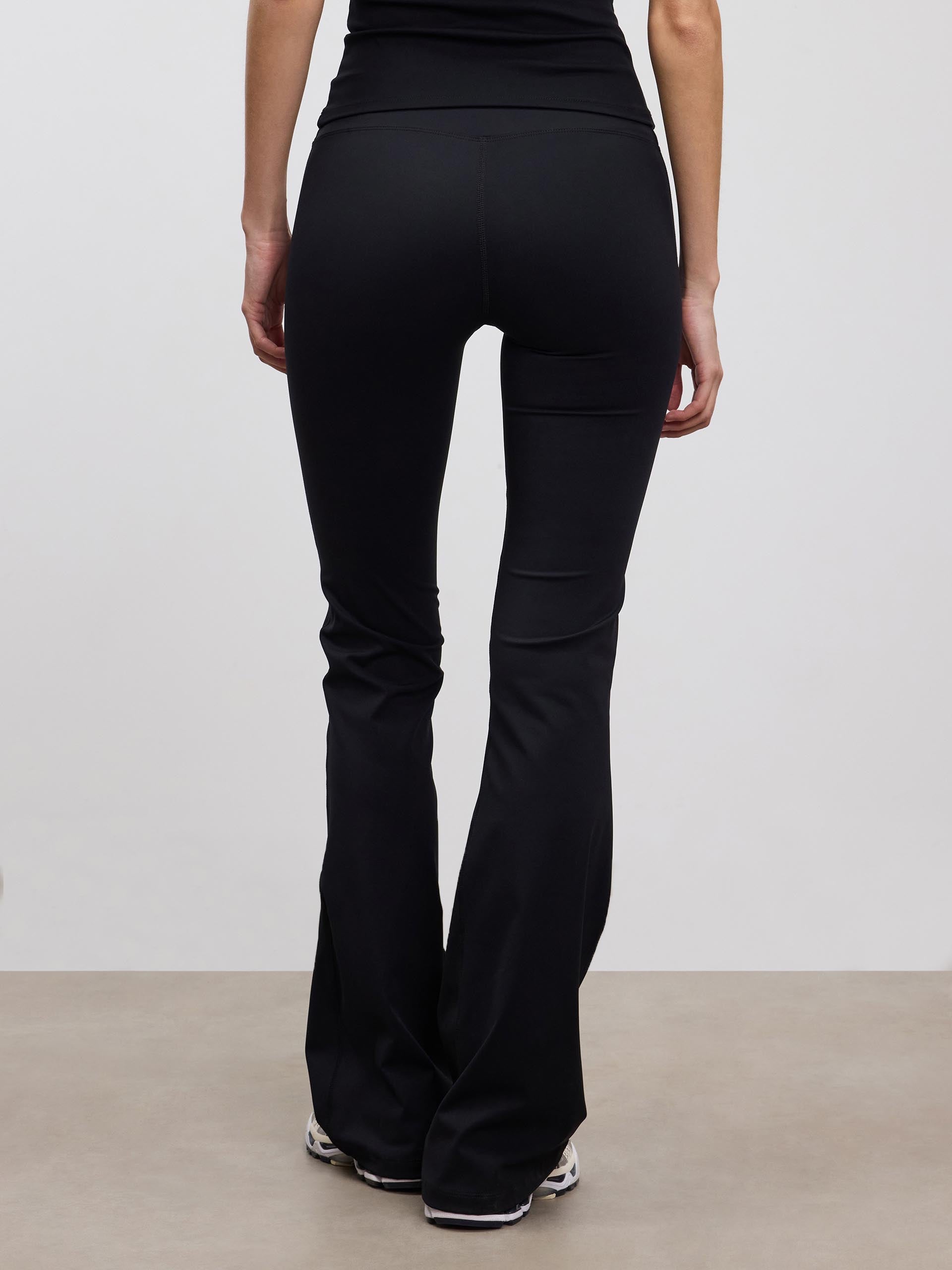 Womens Active Flared Legging in Black - Image 5