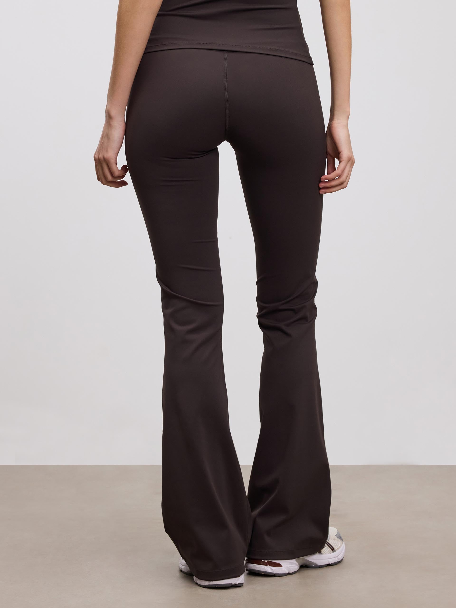 Womens Active Flared Legging in Brown - Image 4