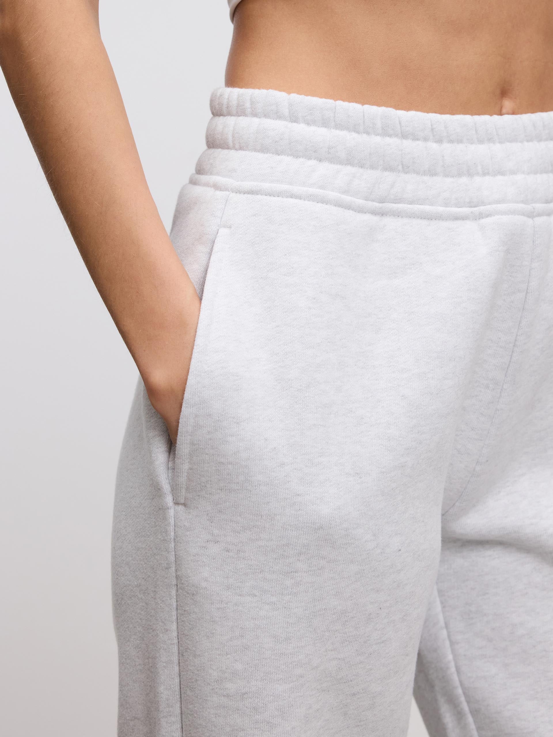 Womens Relaxed Straight Leg Jogger in Marl Grey - Image 5