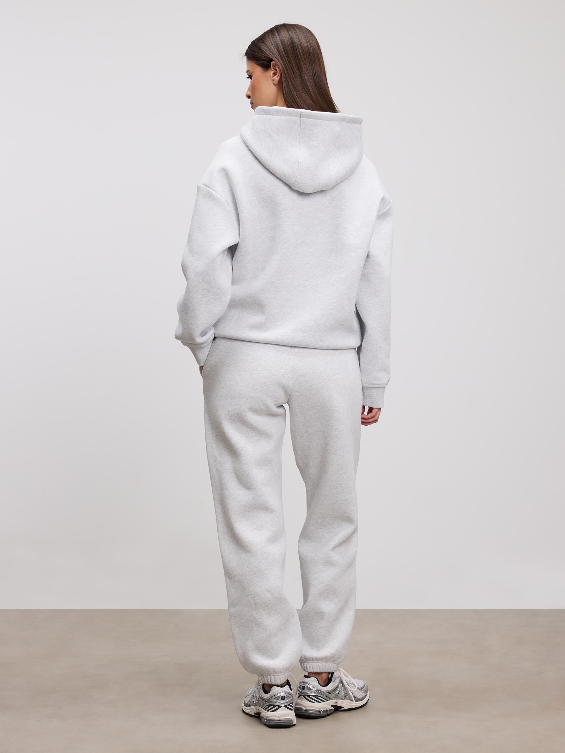 Womens Relaxed Hoodie in Marl Grey - Image 4