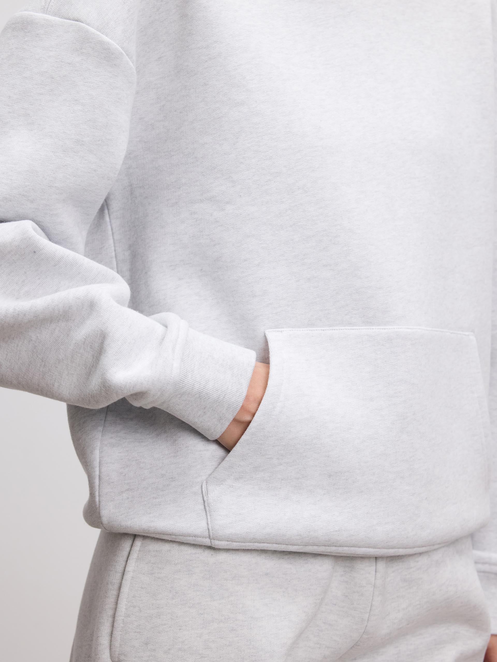 Womens Relaxed Hoodie in Marl Grey - Image 6