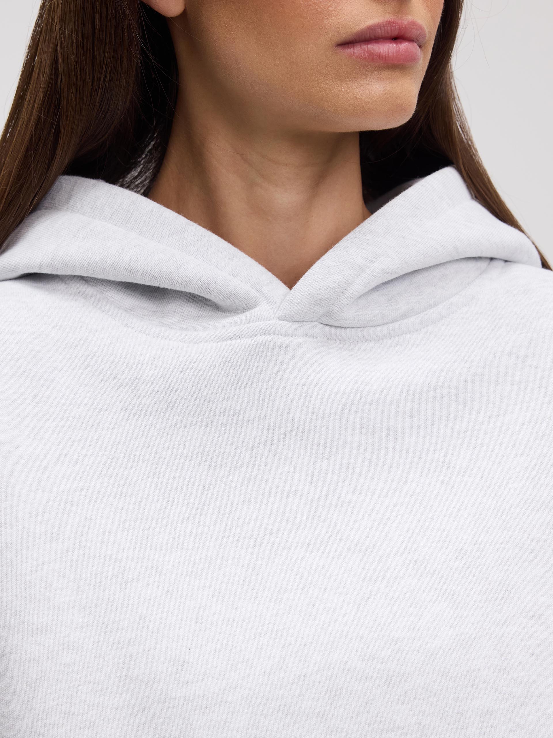 Womens Relaxed Hoodie in Marl Grey - Image 7
