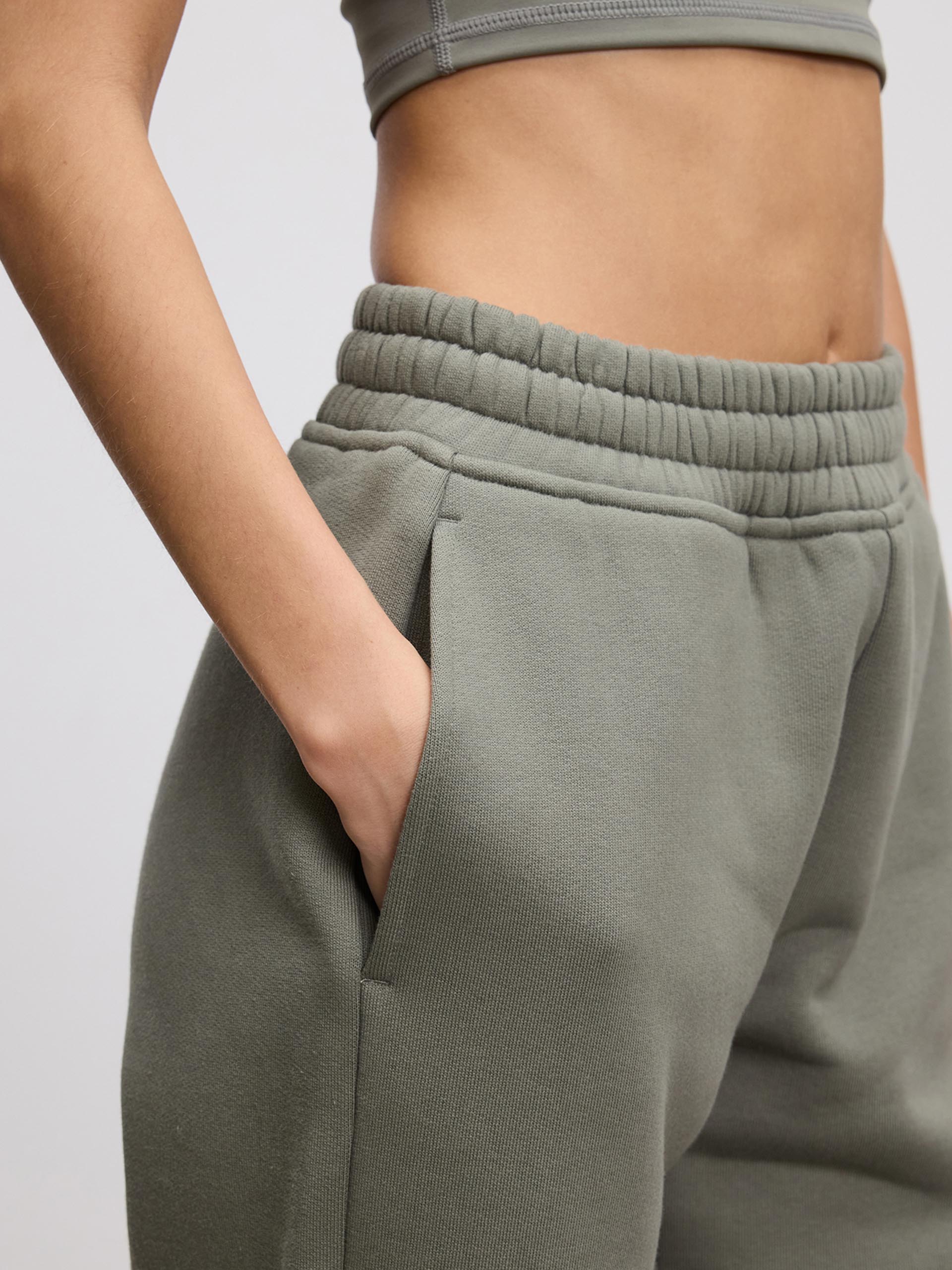 Womens Relaxed Cuffed Jogger in Sage - Image 4