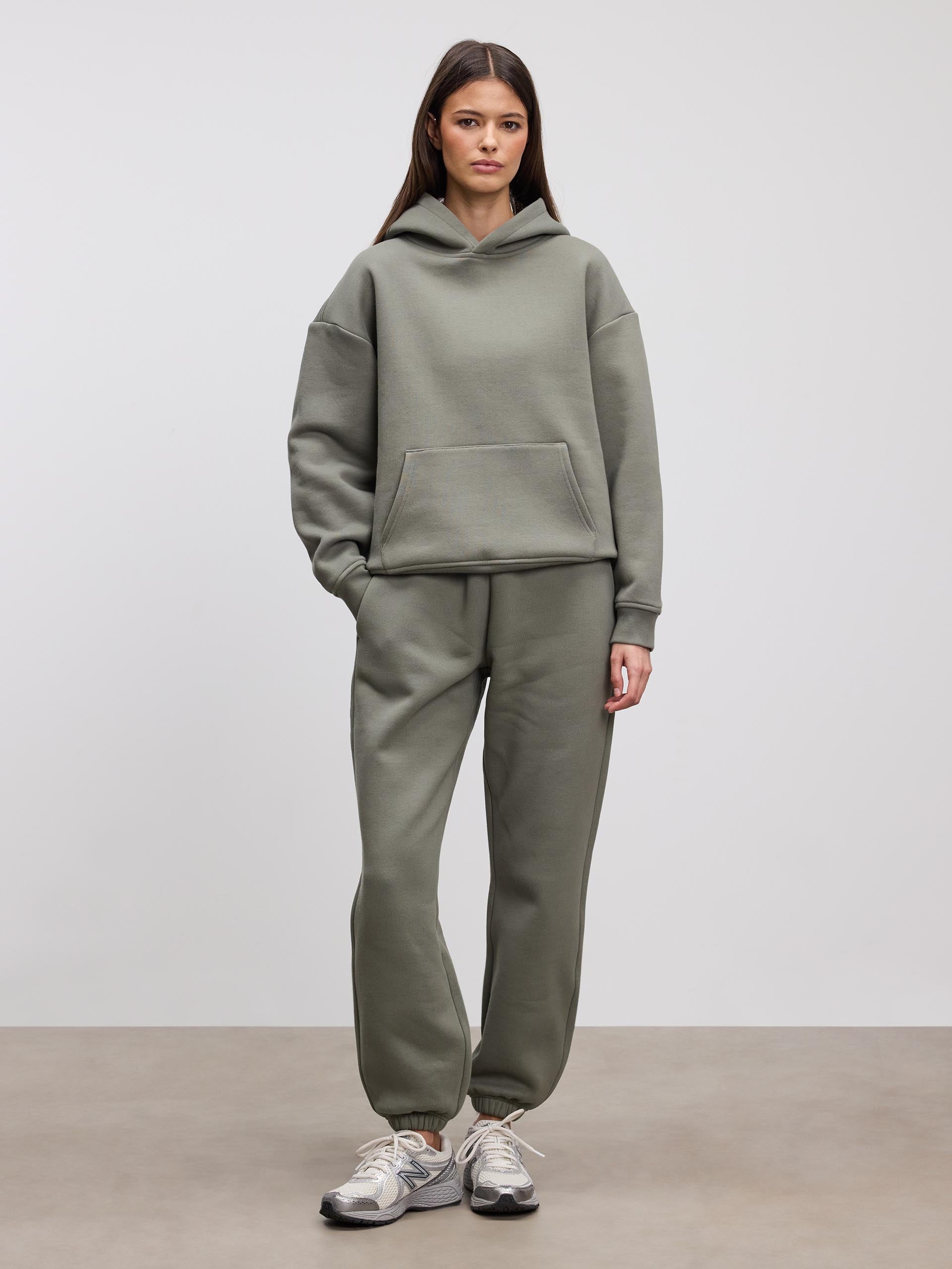 Womens Relaxed Hoodie in Sage - Image 2