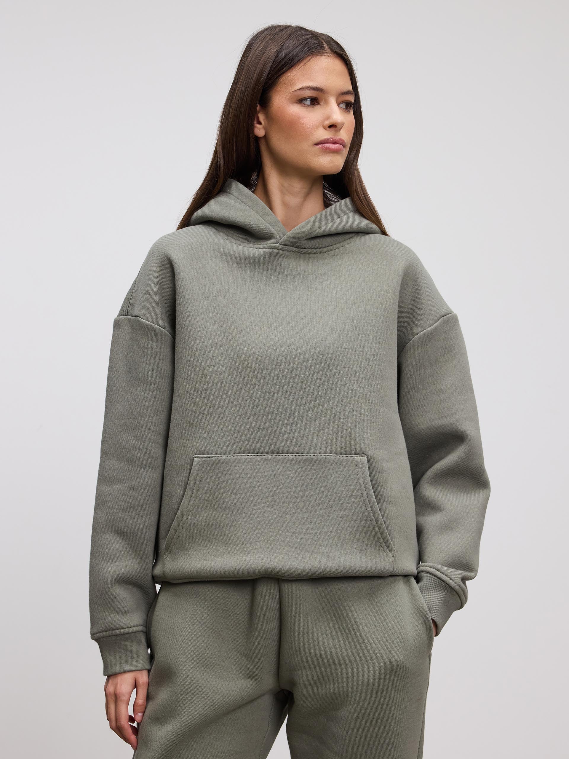 Womens Relaxed Hoodie in Sage - Image 4
