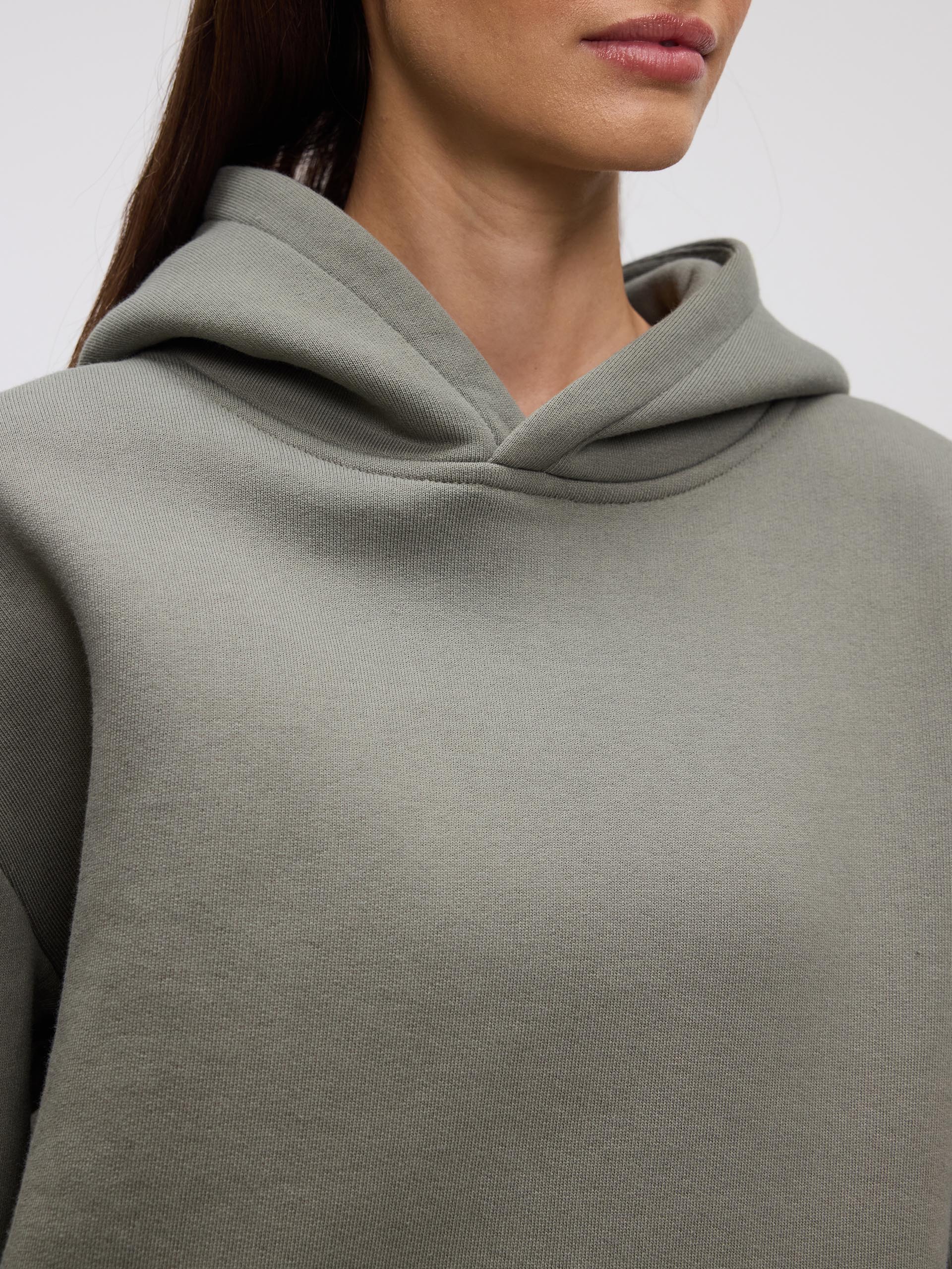 Womens Relaxed Hoodie in Sage - Image 6