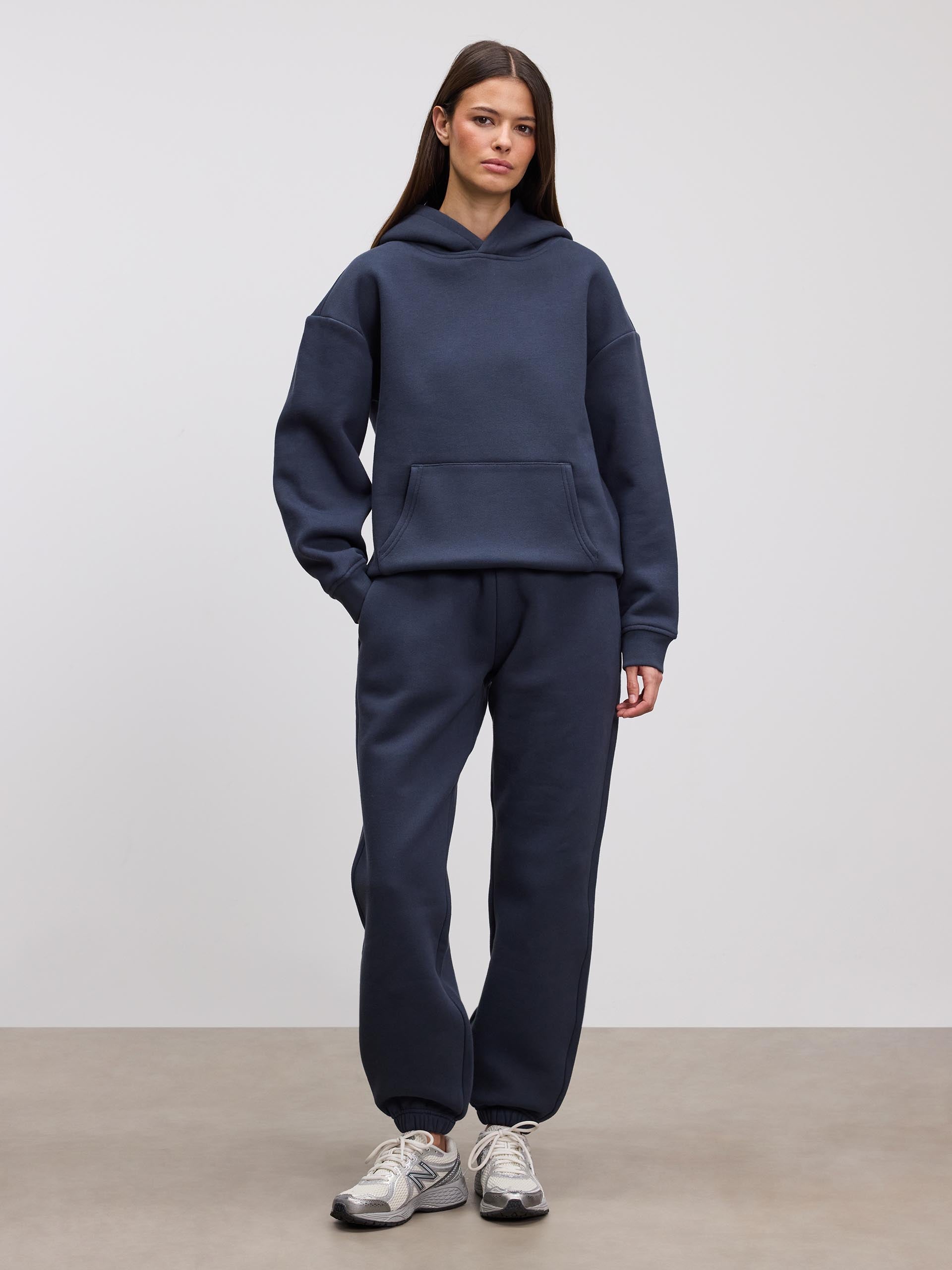 Womens Relaxed Hoodie in Slate Blue - Image 3