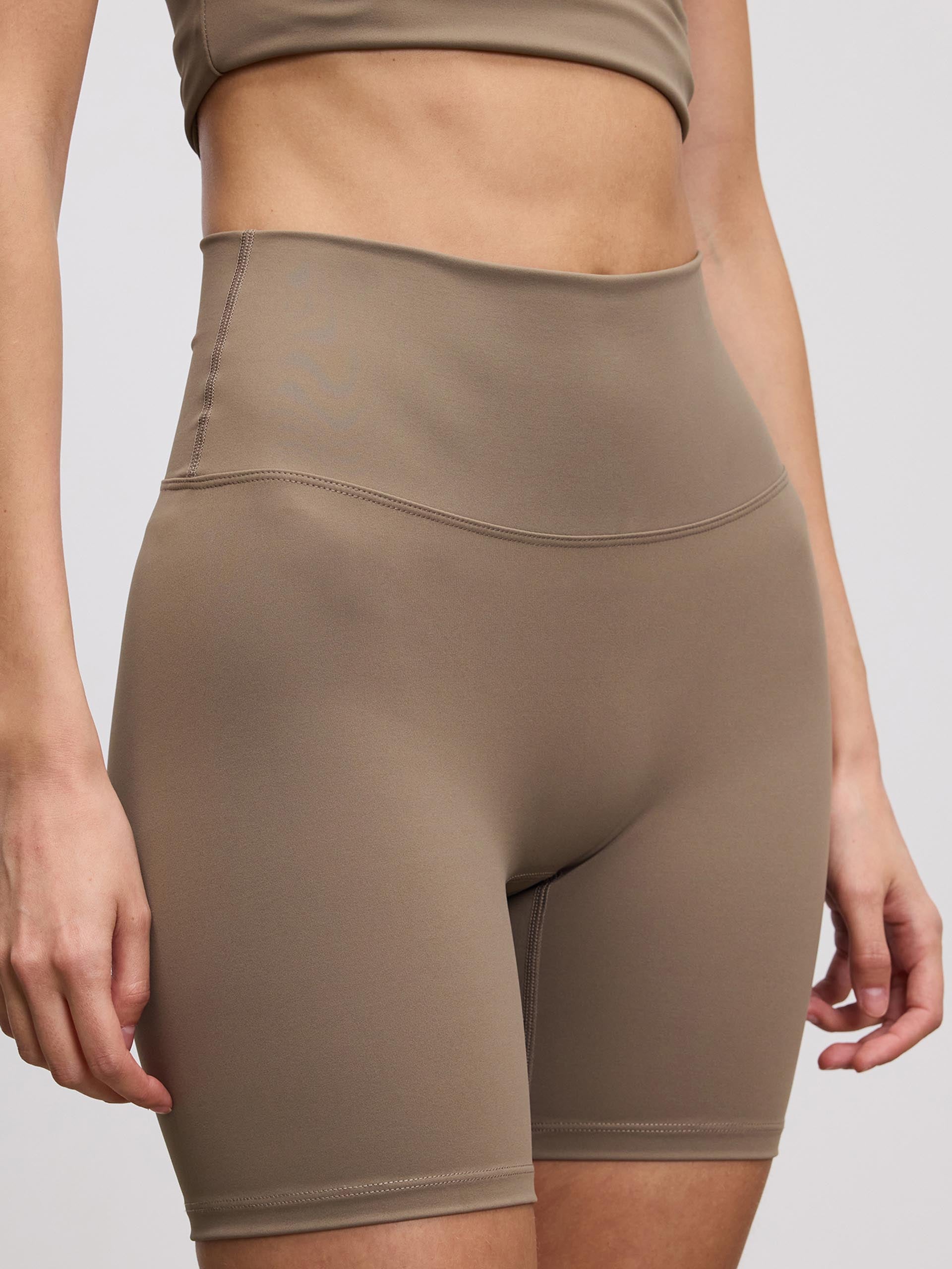 Womens Active Short in Taupe - Image 4