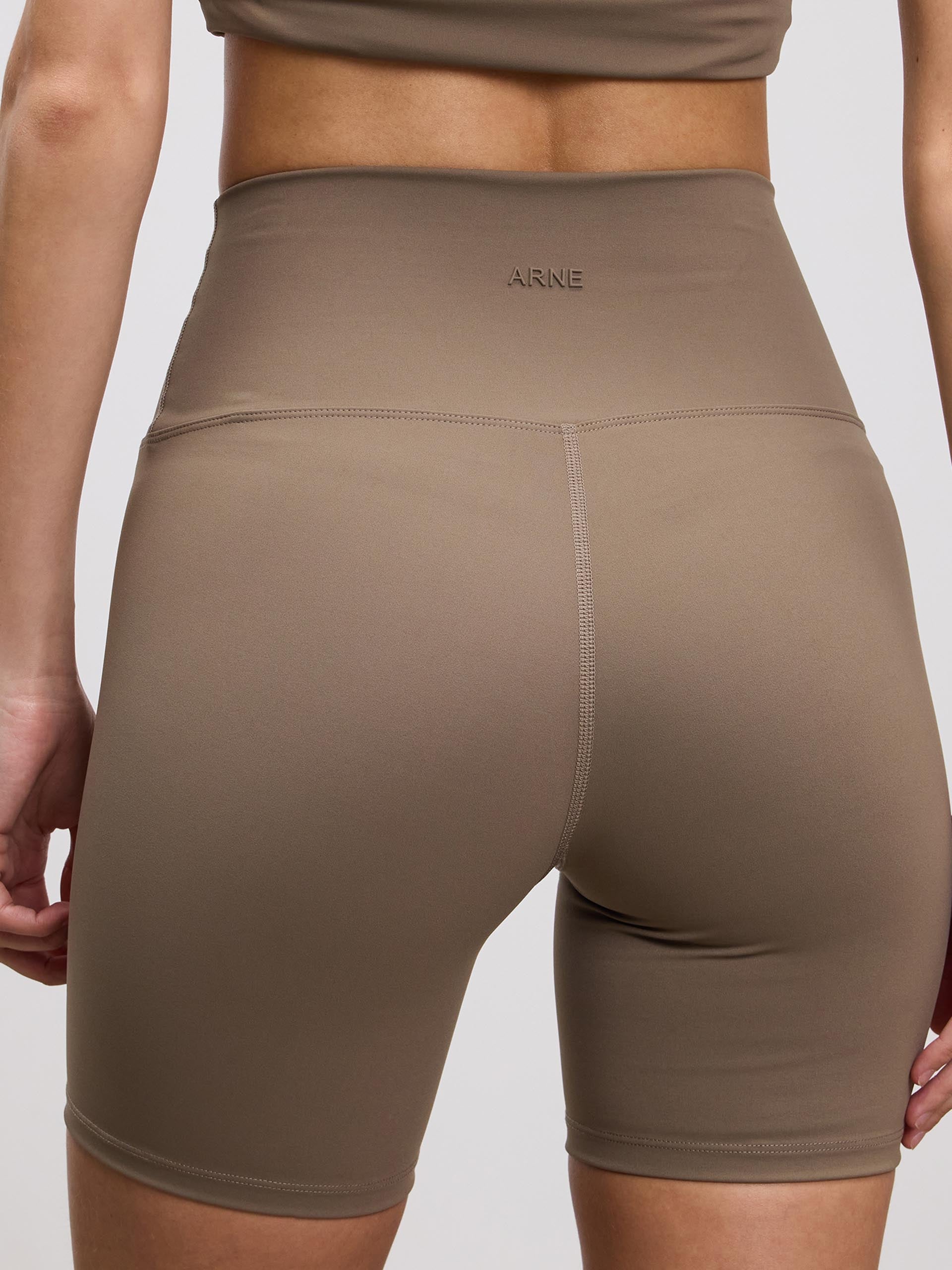 Womens Active Short in Taupe - Image 7