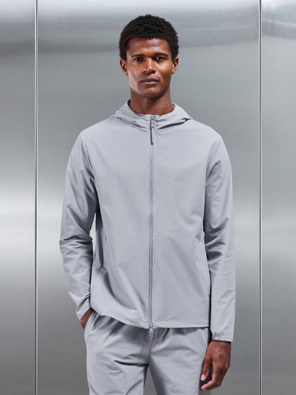 Active Technical Windbreaker in Mid Grey