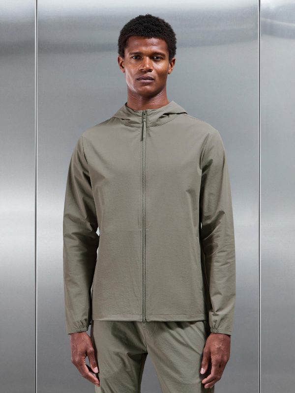 Active Technical Windbreaker in Olive