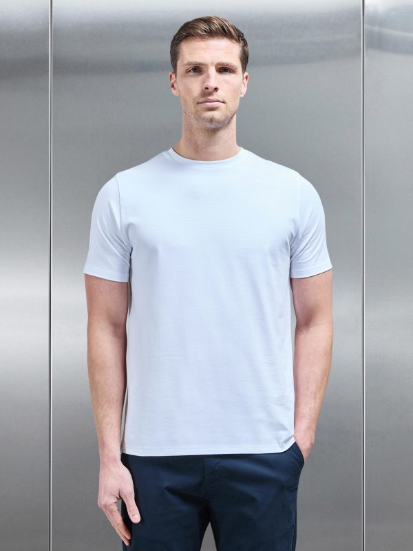 Essential Slim Fit Cotton Stretch T-Shirt in White